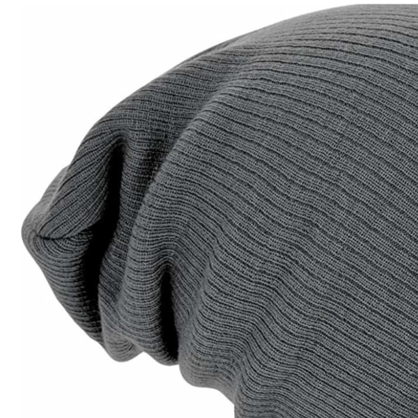 Beechfield Unisex Slouch Winter Beanie Hat One Size Smoke Grey Smoke Grey One Size