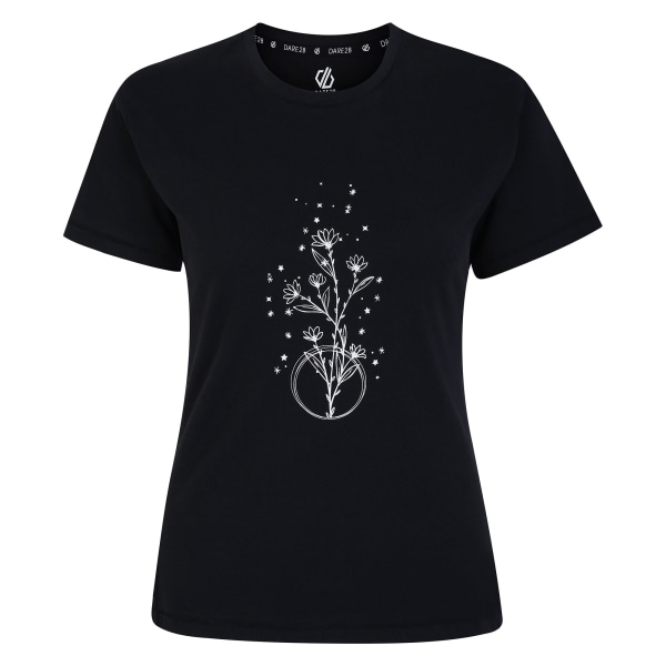 Dare 2B Dam/Kvinnor Tranquility II Blommor T-shirt 12 UK Svart Black 12 UK