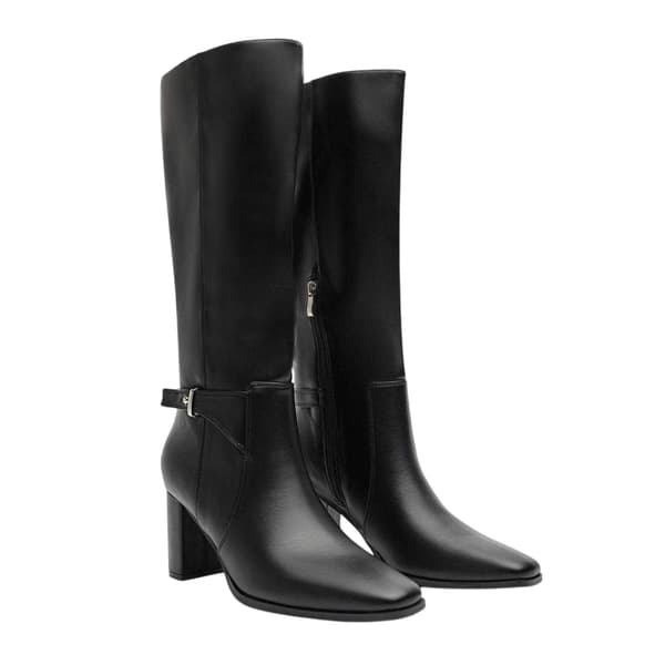 Where's That From Dam/Dam Wynne Block Heel Knähög Stövel Black 3 UK