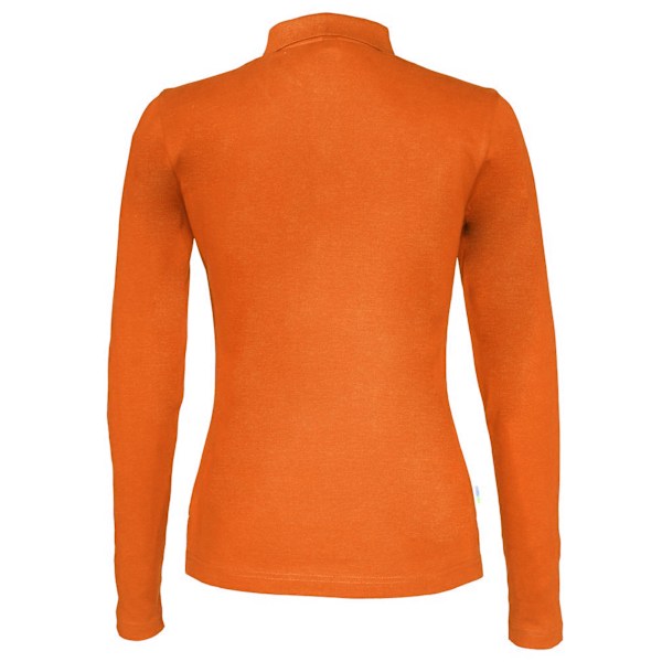 Cottover Dam/Kvinna Pique Långärmad Poloshirt XS Orange Orange XS