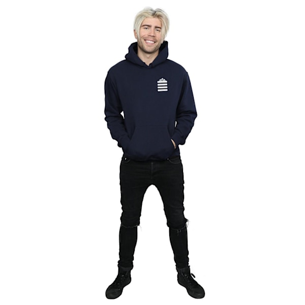 Looney Tunes Herr Taz Stripes Faux Pocket Hoodie XXL Marinblå Navy Blue XXL