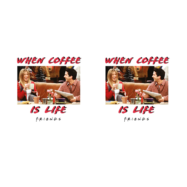 Friends When Coffee Is Life Mug One Size Vit/Röd White/Red One Size