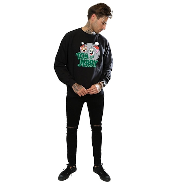 Tom And Jerry Herr Julhälsningar Sweatshirt M Svart Black M