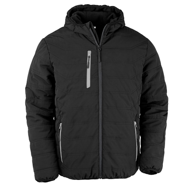 Result Genuine Recycled Mens Compass Padded Jacket 3XL Svart/Grå Black/Grey 3XL