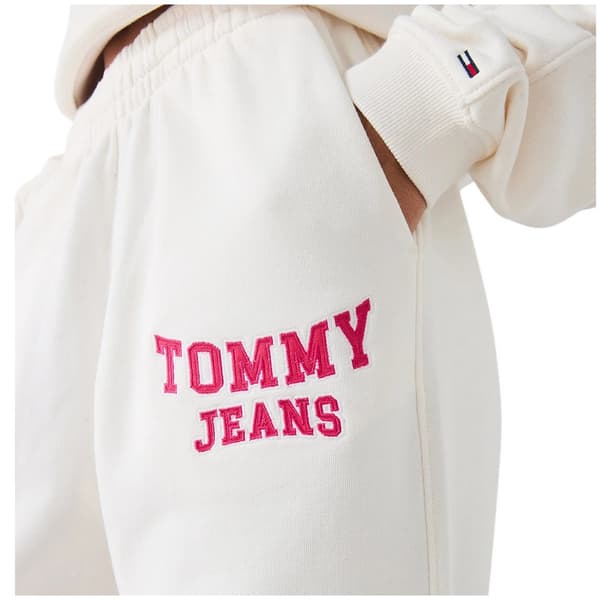 Tommy Jeans Dam Varsity Regular Joggers 8 UK R Vit White 8 UK R