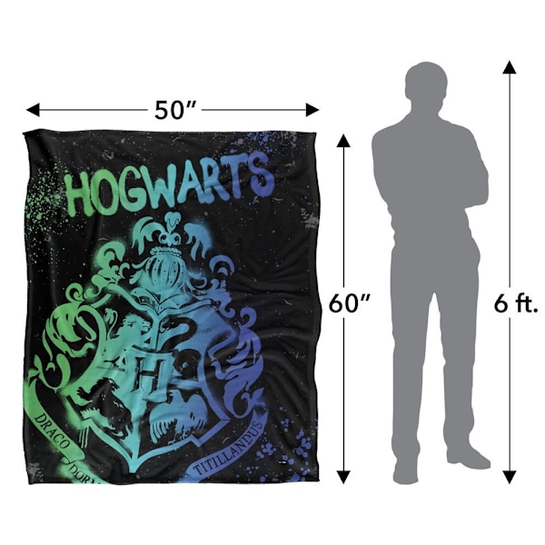 Harry Potter Hogwarts Sprayfärg Filt One Size Flerfärgad Multicoloured One Size
