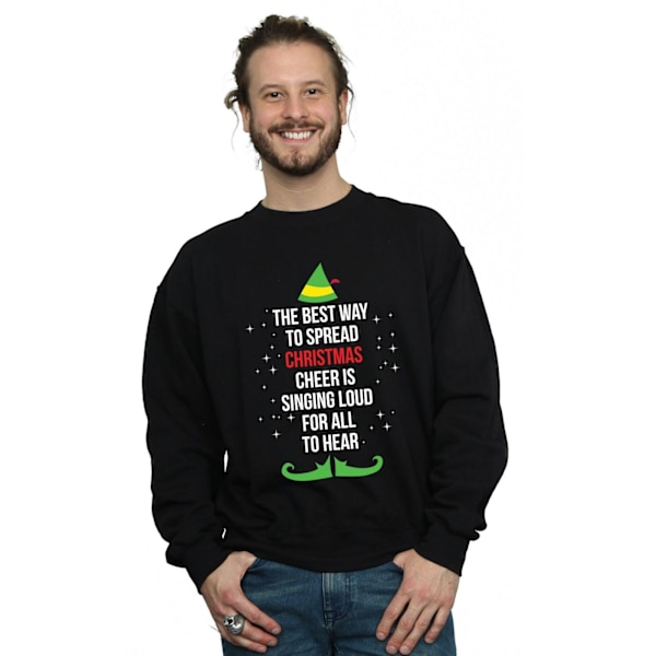 Elf Herr Julglädje Text Sweatshirt L Svart Black L