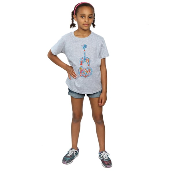 Coco Girls Guitar Bomull T-shirt 7-8 år Sports Grey Sports Grey 7-8 Years