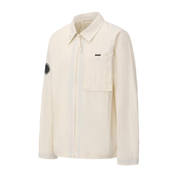 Pretty Green Herr Nylon Overshirt L Ecru Ecru L