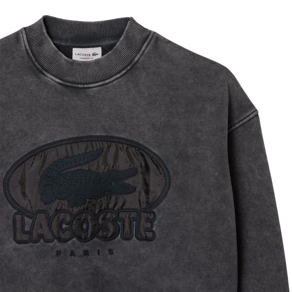 Lacoste Herrtröja med broderad logotyp S Svart Black S