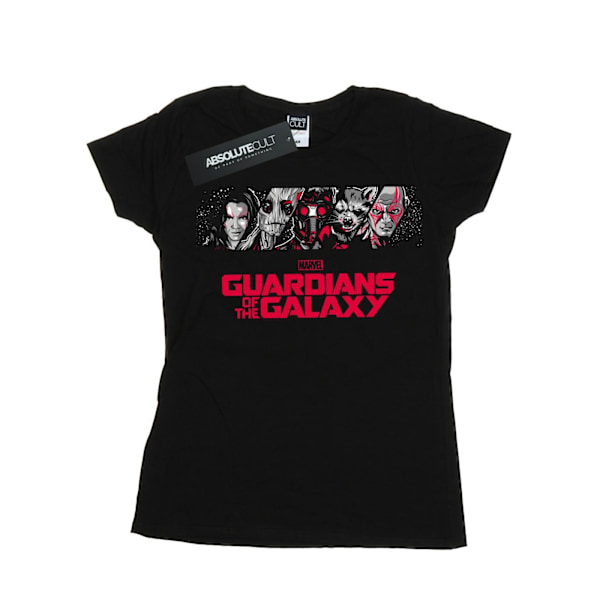 Marvel Dam/Kvinnor Guardians Of The Galaxy Team Logo Bomull T Black XS