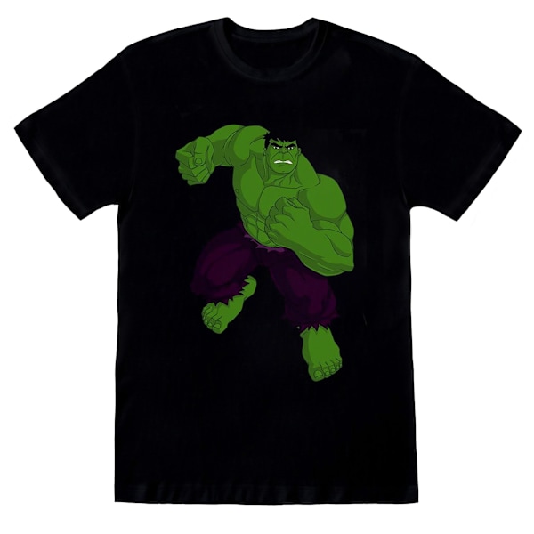 Marvel Boys Hulk Pose T-shirt 9-11 år Svart Black 9-11 Years