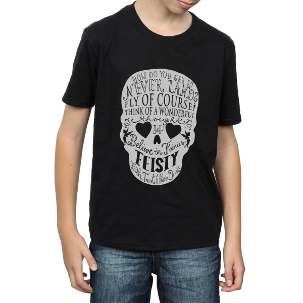 Disney Boys Tinker Bell Skull T-Shirt 12-13 år Svart Black 12-13 Years