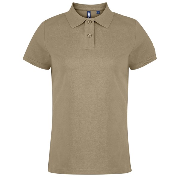 Asquith & Fox Dam/Dam Plain Kortärmad Polotröja XL Khaki Khaki XL
