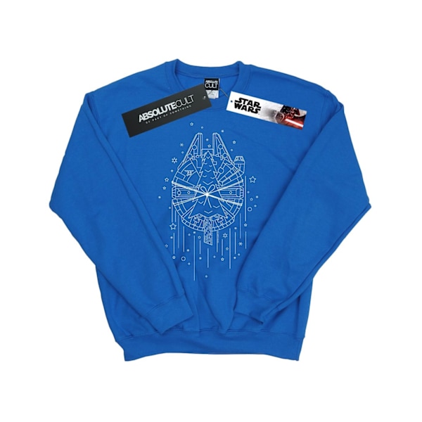 Star Wars Herr Julgran Leverans Sweatshirt Millennium Falcon Royal Blue L