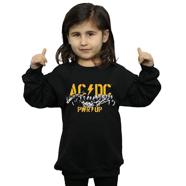 AC/DC Girls PWR UP Porträtt Motion Sweatshirt 5-6 år Svart Black 5-6 Years
