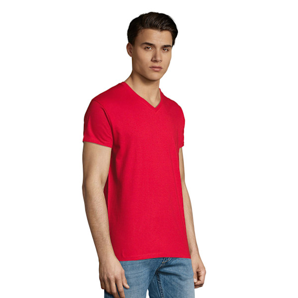 SOLS Herr Imperial V-ringad T-shirt M Röd Red M