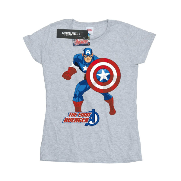 Marvel Dam/Kvinnor Captain America The First Avenger Bomull T White S