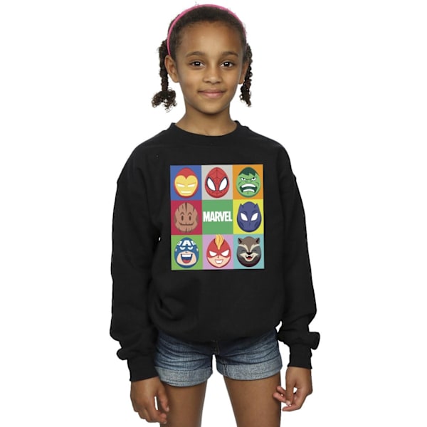 Marvel Girls Easter Eggs Sweatshirt 9-11 år Svart Black 9-11 Years