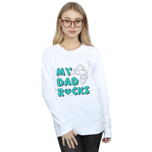 The Flintstones Dam/Damer Pebbles Min Pappa Rocks Sweatshirt M White M