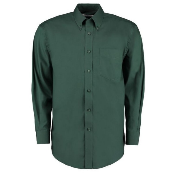 Kustom Kit Herr Corporate Long Sleeve Oxford Shirt 22in Bottle Bottle Green 22in