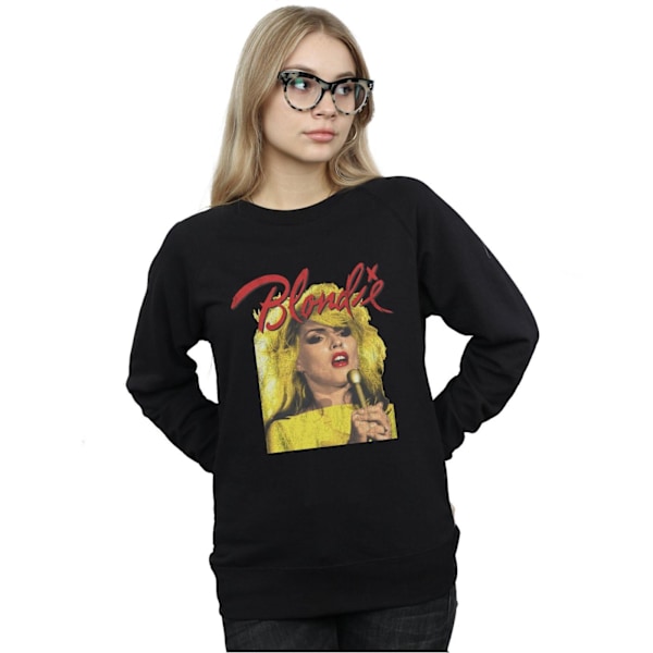 Blondie Dam/Kvinnor Sjunger Med Mikrofon Sweatshirt S Svart Black S