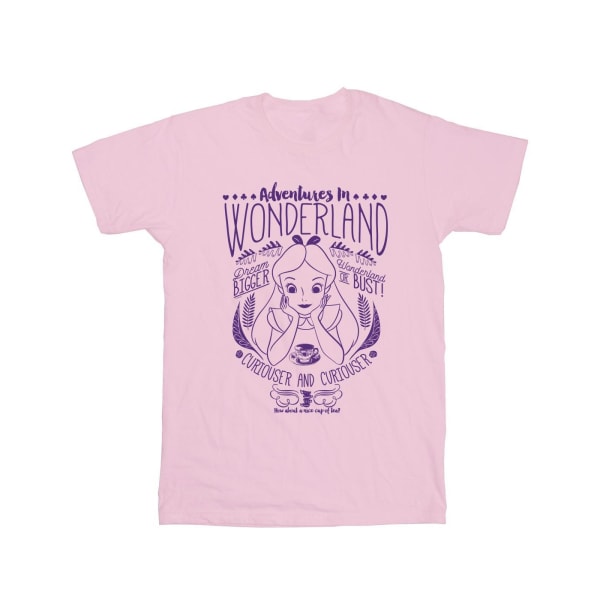 Alice In Wonderland Girls Adventures T-shirt i bomull 7-8 år F Baby Pink 7-8 Years