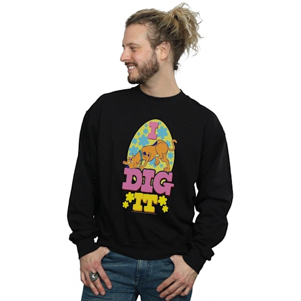 Scooby Doo Mens Easter I Dig It Sweatshirt L Svart Black L