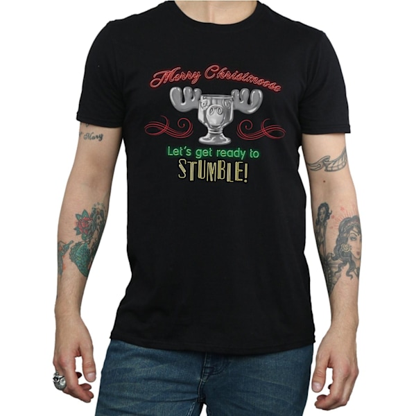 National Lampoon's Christmas Vacation Herr T-shirt med älghuvud 3 Black 3XL