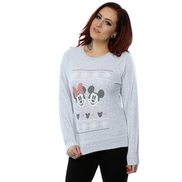 Disney Dam/Kvinnor Musse Pigg Jultröja XS Heather Heather Grey XS