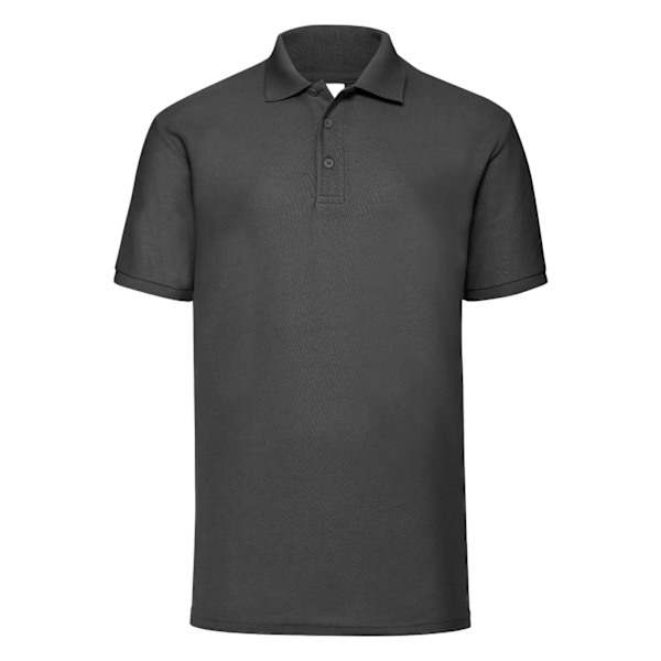 Jerzees Colours Herr Poloshirt i bomull med korta ärmar, 4X Black 4XL
