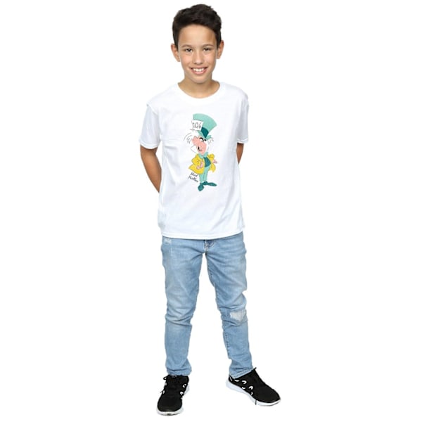 Disney Boys Alice In Wonderland Mad Hatter Classic T-Shirt 7-8 White 7-8 Years