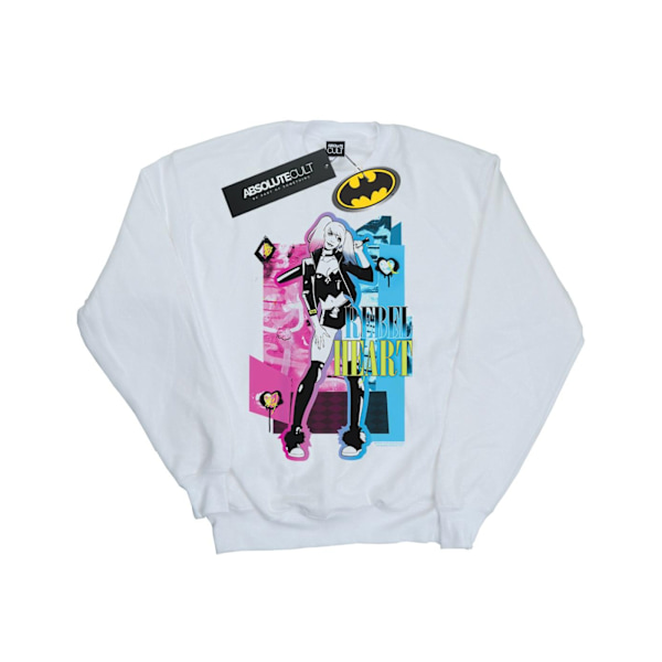 DC Comics Herr Harley Quinn Rebel Heart Sweatshirt 3XL Vit White 3XL