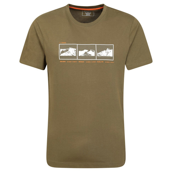 Mountain Warehouse 3 Peaks ekologisk bomull T-shirt XXS Grön Green XXS