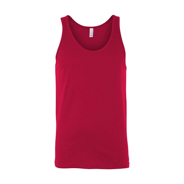 Canvas Vuxen Unisex Jersey Ärmlös Tank Top XS Röd Red XS
