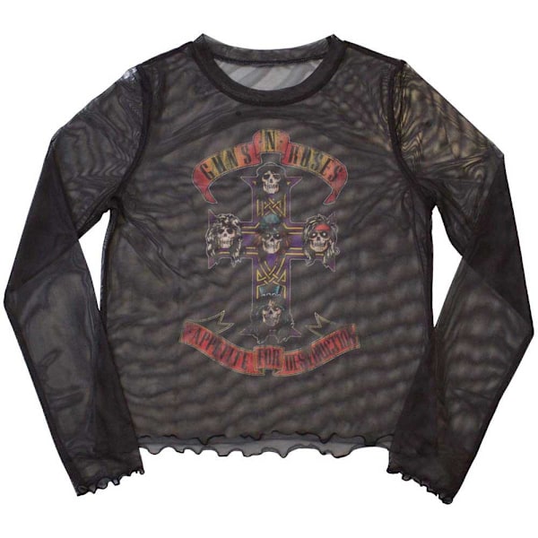 Guns N' Roses Dam/Kvinna Appetite For Destruction Mesh Långärmad Black L