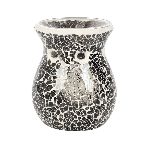 Something Different Crackle Effect Oljelampa 11cm x 8.5cm x 8. Gunmetal Grey 11cm x 8.5cm x 8.5cm