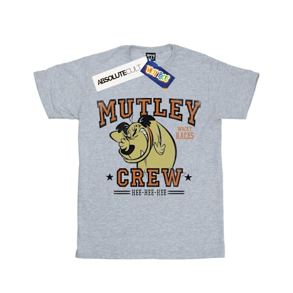 Wacky Races Dam/Damer Mutley Crew Bomull Boyfriend T-Shirt Sports Grey 4XL