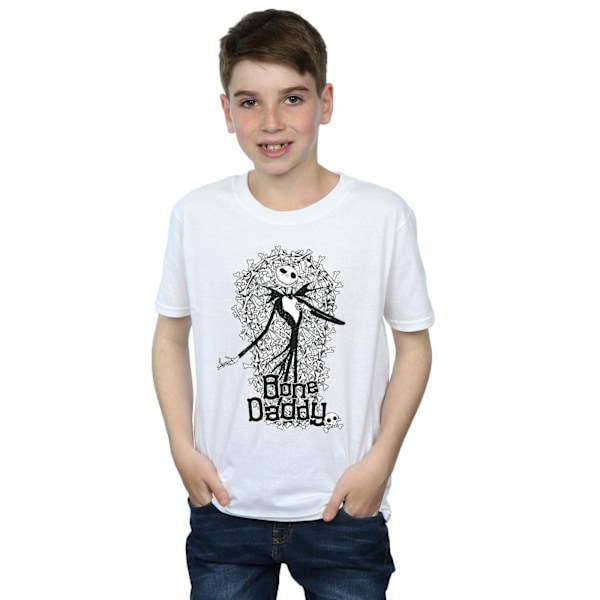 Disney Boys Nightmare Before Christmas Bone Daddy T-shirt 5-6 år White 5-6 Years