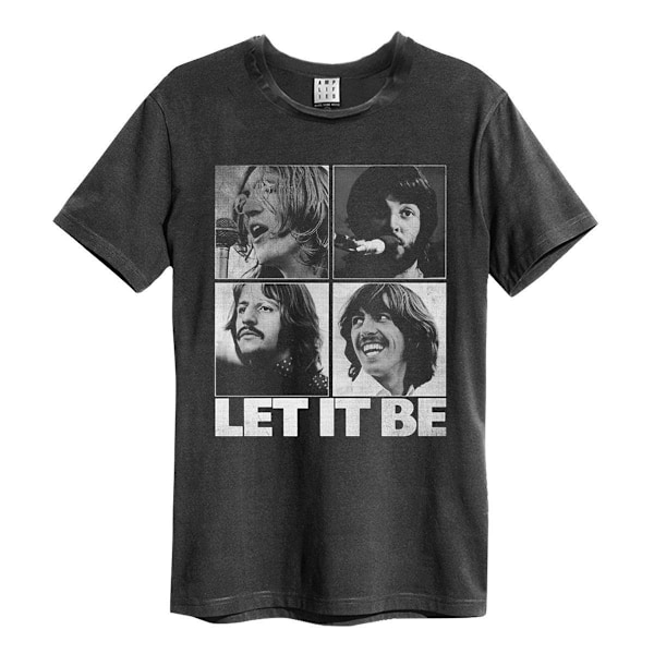 Amplified Unisex Vuxen Let It Be The Beatles T-shirt M Kolgrå Charcoal M