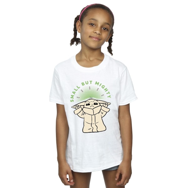 Star Wars Girls The Mandalorian Liten Men Mäktig Grogu Bomull T-shirt White 5-6 Years
