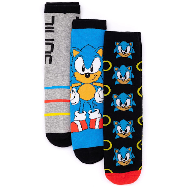Sonic The Hedgehog Unisex Vuxenstrumpor (3-pack) 7 UK-11 UK Blå Blue/Black/Grey 7 UK-11 UK