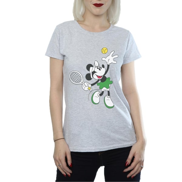 Disney Dam/Kvinnor Mickey Mouse Tennis Bomull T-shirt XS Värme Heather Grey XS