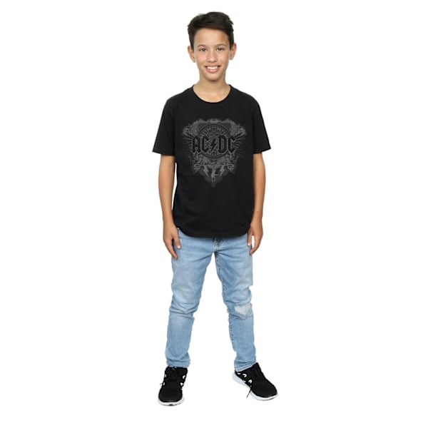 AC/DC Pojkar Black Ice Bomulls T-shirt 7-8 År Svart Black 7-8 Years