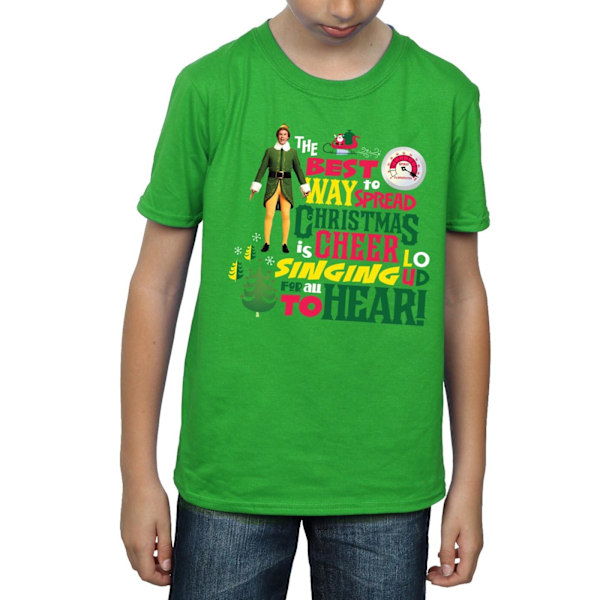 Elf Boys Christmas Cheer T-shirt 5-6 år Irländsk grön Irish Green 5-6 Years