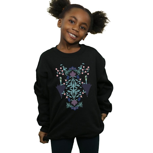 Disney Girls Mary Poppins Floral Collage Sweatshirt 9-11 år Black 9-11 Years