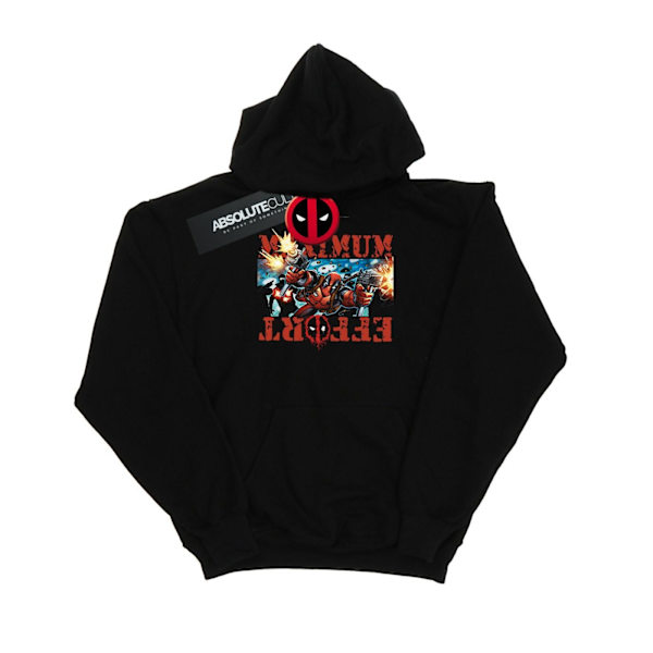 Marvel Deadpool Maximum Effort Hoodie M Svart Black M