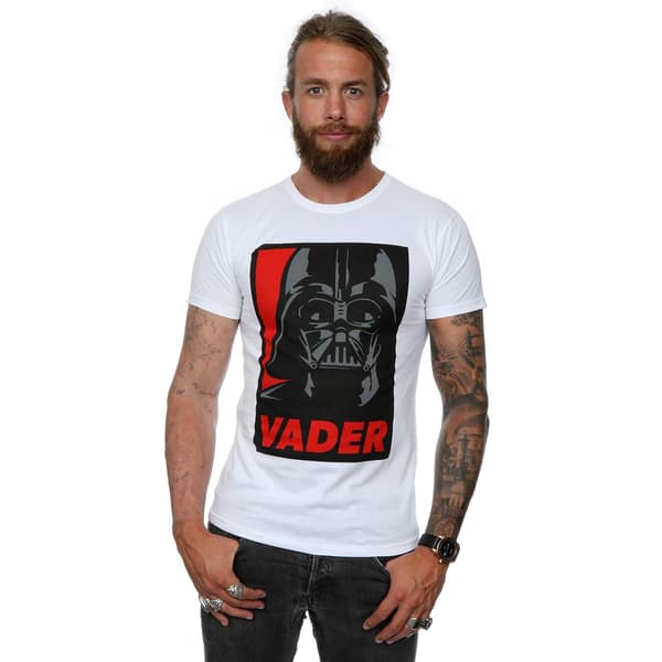 Star Wars Herr Darth Vader Poster Bomull T-shirt M Vit White M