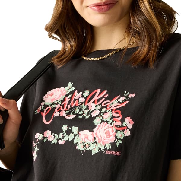 Regatta Dam Cath Kidston Blommig Oversized T-shirt 14 Black 14 UK