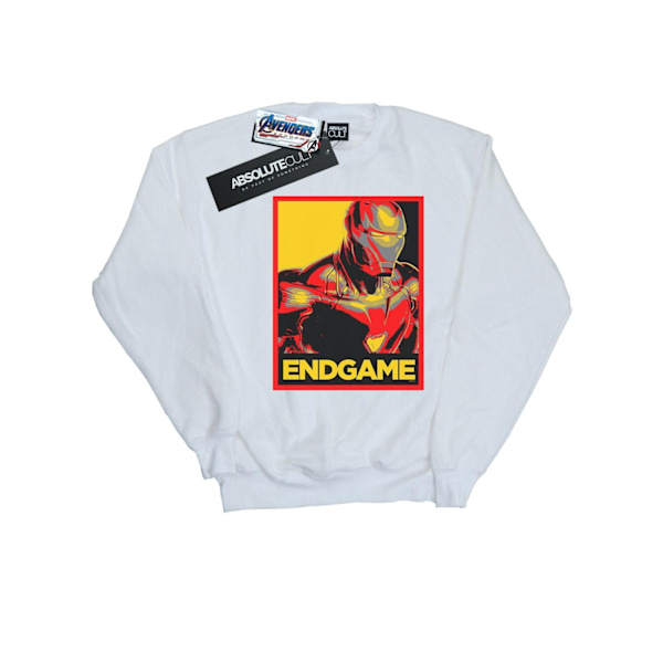 Marvel Boys Avengers Endgame Iron Man Poster Sweatshirt 5-6 år White 5-6 Years